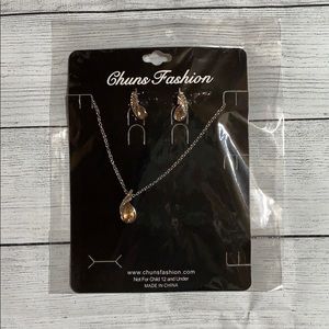 Jewel Stone Necklace & Earring Set